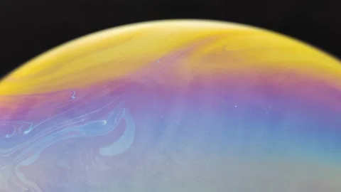 Soap Bubble Ball on black background Stock Footage 161252952