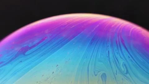 Soap Bubble Ball on black background Stock Footage 161255013