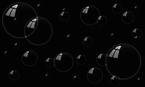 Soap bubble on a black background Stock Illustration