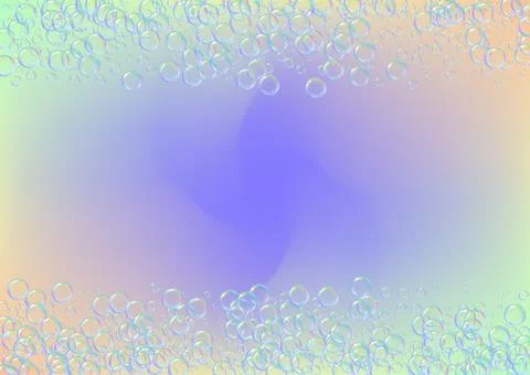 Soap bubble. Detergent bath foam and suds for bathtub. Shampoo. Stock Illustration