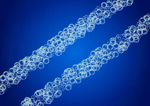 Soap bubble. Detergent bath foam and suds for bathtub. Shampoo. Stock Illustration