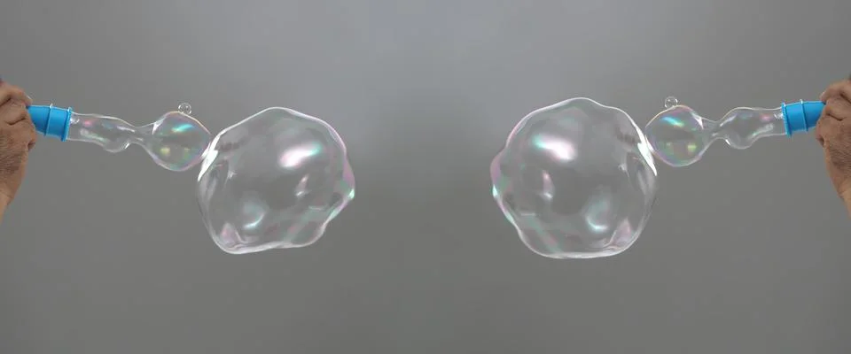 Soap bubble drop or Shampoo bubbles floating like flying in the air Stock Photos