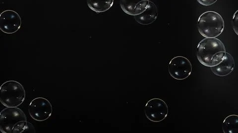 Soap bubble drop or Shampoo bubbles floating like flying in the air 스톡 사진