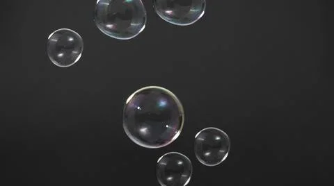 Soap bubble drop or Shampoo bubbles floating like flying in the air 스톡 사진