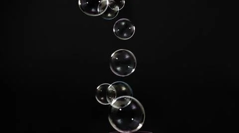 Soap bubble drop or Shampoo bubbles floating like flying in the air Stock Photos