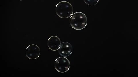 Soap bubble drop or Shampoo bubbles floating like flying in the air Stockfoto's