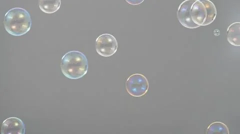 Soap bubble drop or Shampoo bubbles floating like flying in the air Stock Photos