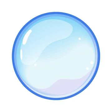 Soap bubble floating in air, reflecting light Stock Illustration