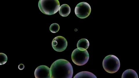 Soap Bubble Flying Across Black Background 스톡 동영상 74599185
