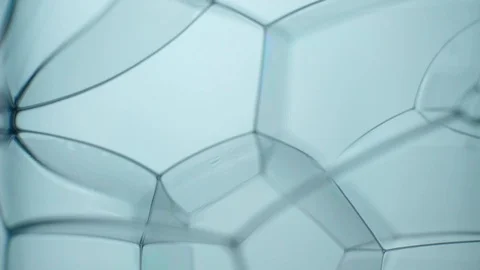 Soap bubble foam landscape rotating very slow, like an abstract structure Video stock 125257401