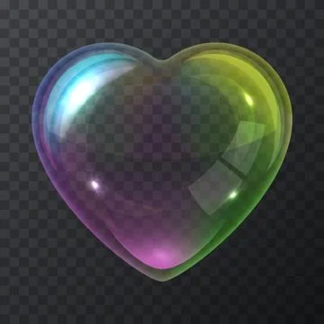 Soap bubble heart Stock Illustration