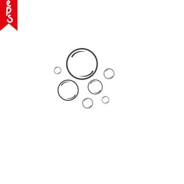 Soap bubble icon vector illustration template Stock Illustration