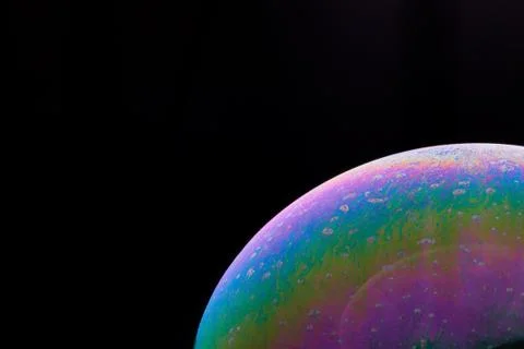 Soap bubble isolated on black Stock Photos