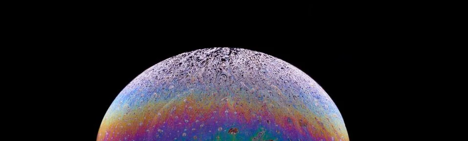 Soap bubble isolated on black Stock Photos