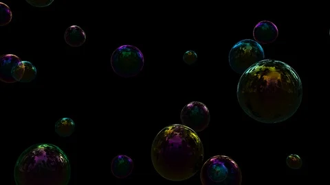 Soap bubble loop with alpha Stock Footage 102605307