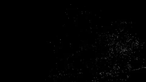 Soap bubble pop burst explosion over dark black screen Stock Footage 286024872