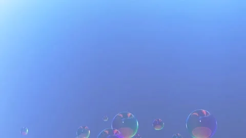 Soap bubble slow motion 3d rendering background animation. Video stock 187610847