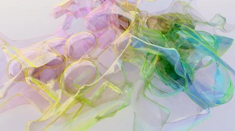 Soap bubble splash foam pastel colors background abstract liquid 3D illustrat 스톡 일러스트