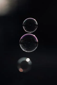 Soap bubble at sunset Stock Photos