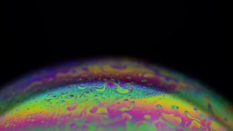 Soap bubble as a virtual planet space. Video stock 276190381