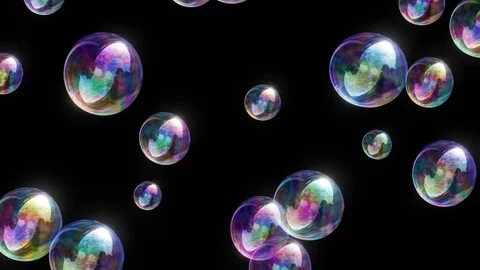Soap Bubbles 4k - Colorful Fun Video Background Loop Stock Footage 79063901