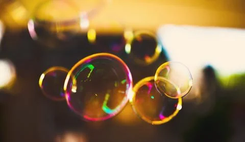 Soap bubbles, abstract background Stock Photos