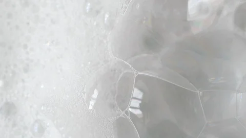 Soap bubbles abstract background with selective focus. Close up, macro Vídeos de archivo 108591947