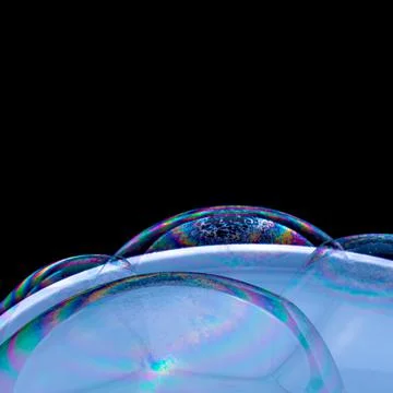 Soap bubbles with abstract pattern, close-up, macro photo, texture, pattern, Stock Photos