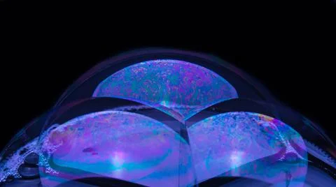 Soap bubbles with abstract pattern, close-up, macro photo, texture, pattern, Stock Photos