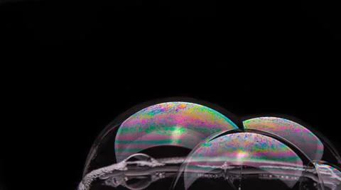 Soap bubbles with abstract pattern, close-up, macro photo, texture, pattern, Stock Photos