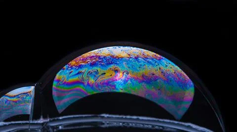 Soap bubbles with abstract pattern, close-up, macro photo, texture, pattern, Stock Photos