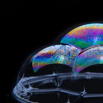 Soap bubbles with abstract pattern, close-up, macro photo, texture, pattern, Stock Photos
