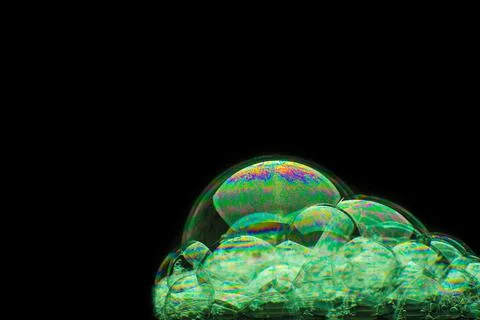 Soap bubbles with abstract pattern, close-up, macro, texture, pattern, Stock Photos