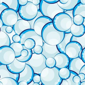 Soap Bubbles Abstract Seamless Pattern Background Vector Illustr Stockillustratie