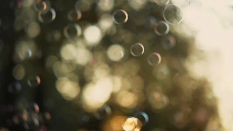 Soap Bubbles in Air Kid Hand Reaching Summer time Vídeo Stock 127626615