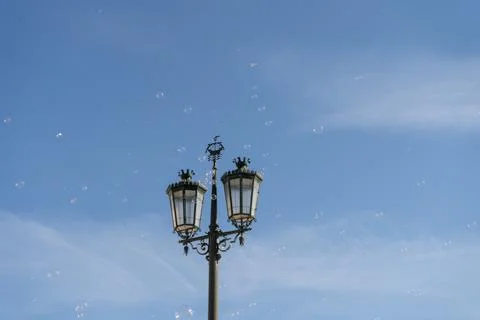 Soap bubbles in the air Stock Photos