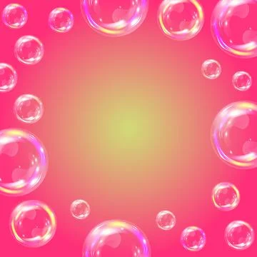 Soap bubbles background Illustrazione stock