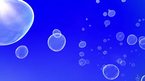 Soap Bubbles Background (Loop on Blue Screen) Video stock 62787198