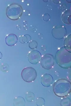 Soap bubbles background Stock Photos