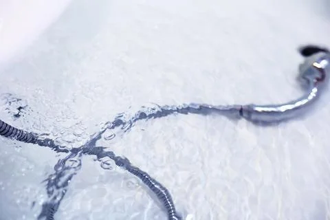 Soap bubbles background. Shampoo foam in the water in the bathroom. Jacuzzi.. Foto stock