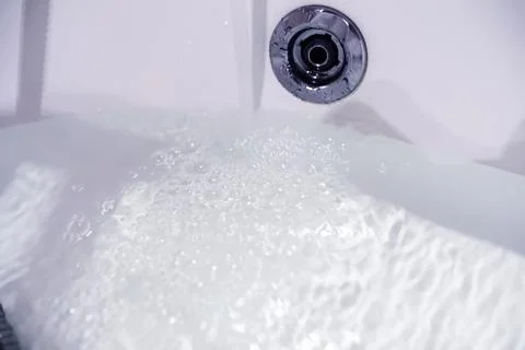Soap bubbles background. Shampoo foam in the water in the bathroom. Jacuzzi.. Foto stock