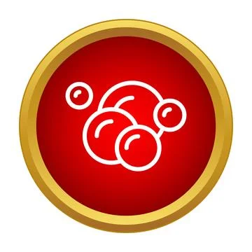 Soap bubbles cleaning foam round red icon design 스톡 일러스트