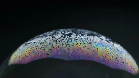 Soap bubbles with colorful reflections. Soap bubbles in motion background. Stock Footage 201992368