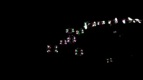 Soap Bubbles Coming From A Machine Stock Footage 332564096