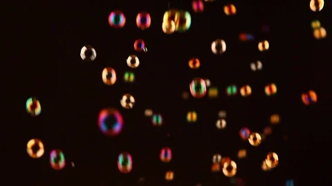 Soap bubbles dark background hd footage Stock Footage 99862598