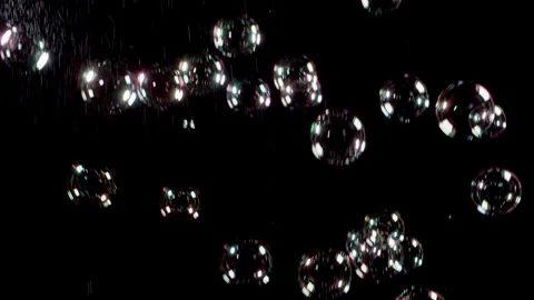 Soap Bubbles Falling Long Shot Stock Footage 332562566