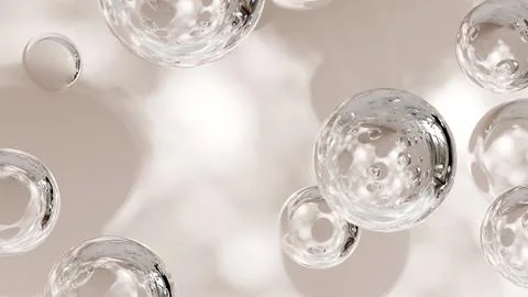 Soap Bubbles Floating In Air Stock Illustration