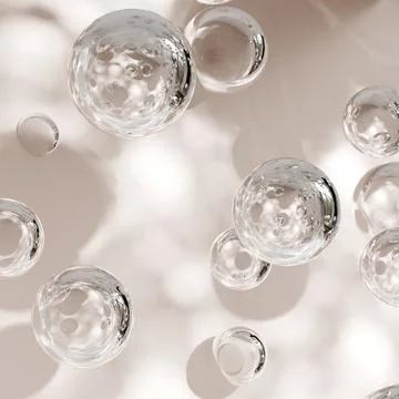 Soap Bubbles Floating In Air Stock Photos