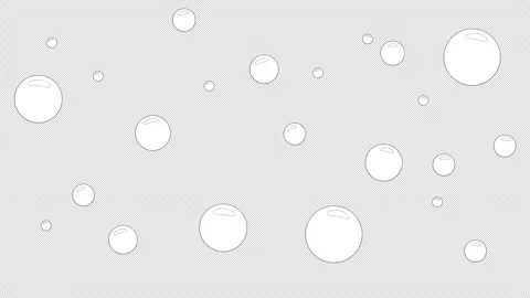Soap bubbles floating bw outline cartoon... | Stock Video | Pond5