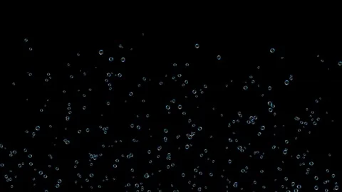 Soap bubbles floating on dark background Vídeo Stock 337765565